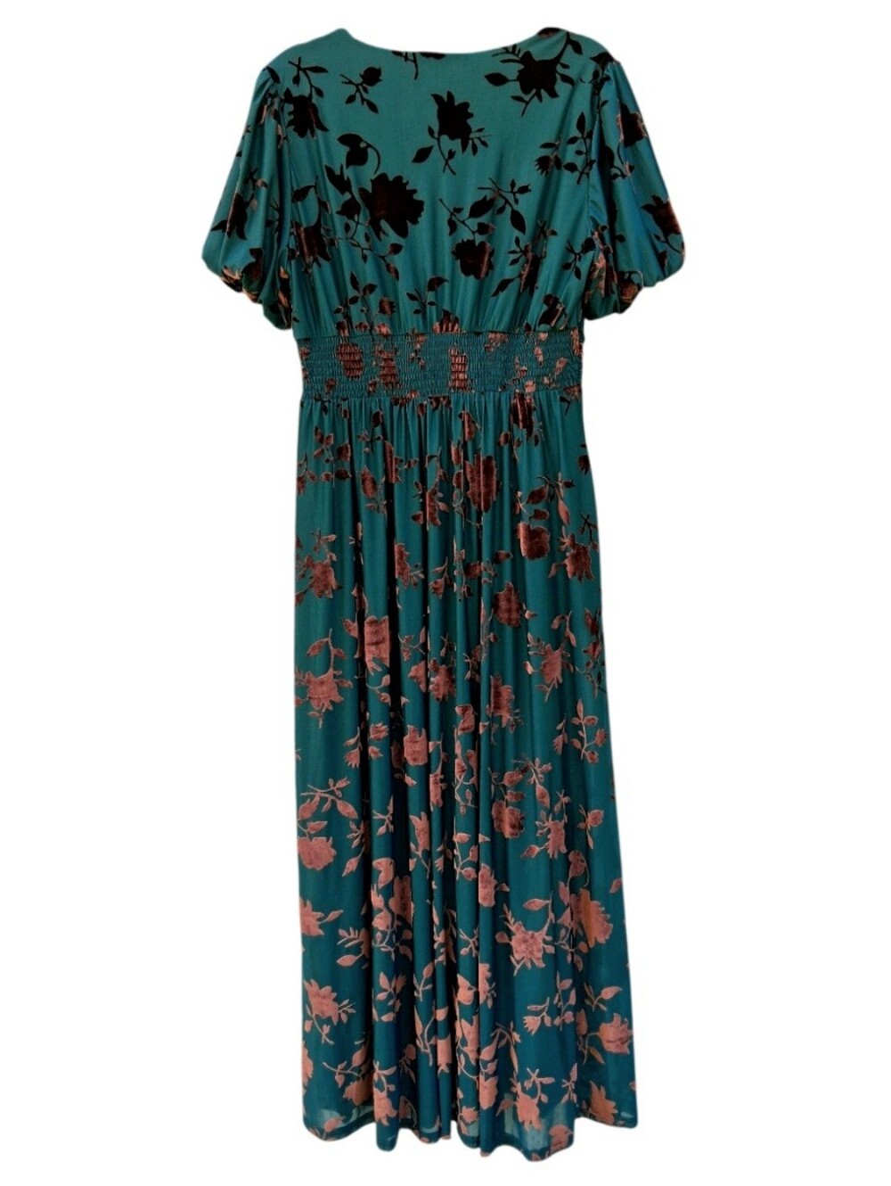 Baltic Born Leslie Velvet Maxi Dress Jade & Bronze Size XL NWOT - Picture 9 of 14